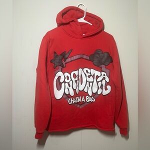 Chasin A Bag Red Graphic Hoodie (Cropped) Slightly